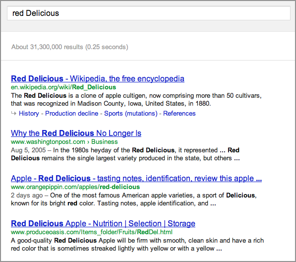 Apple - Red Delicious - tasting notes, identification, reviews